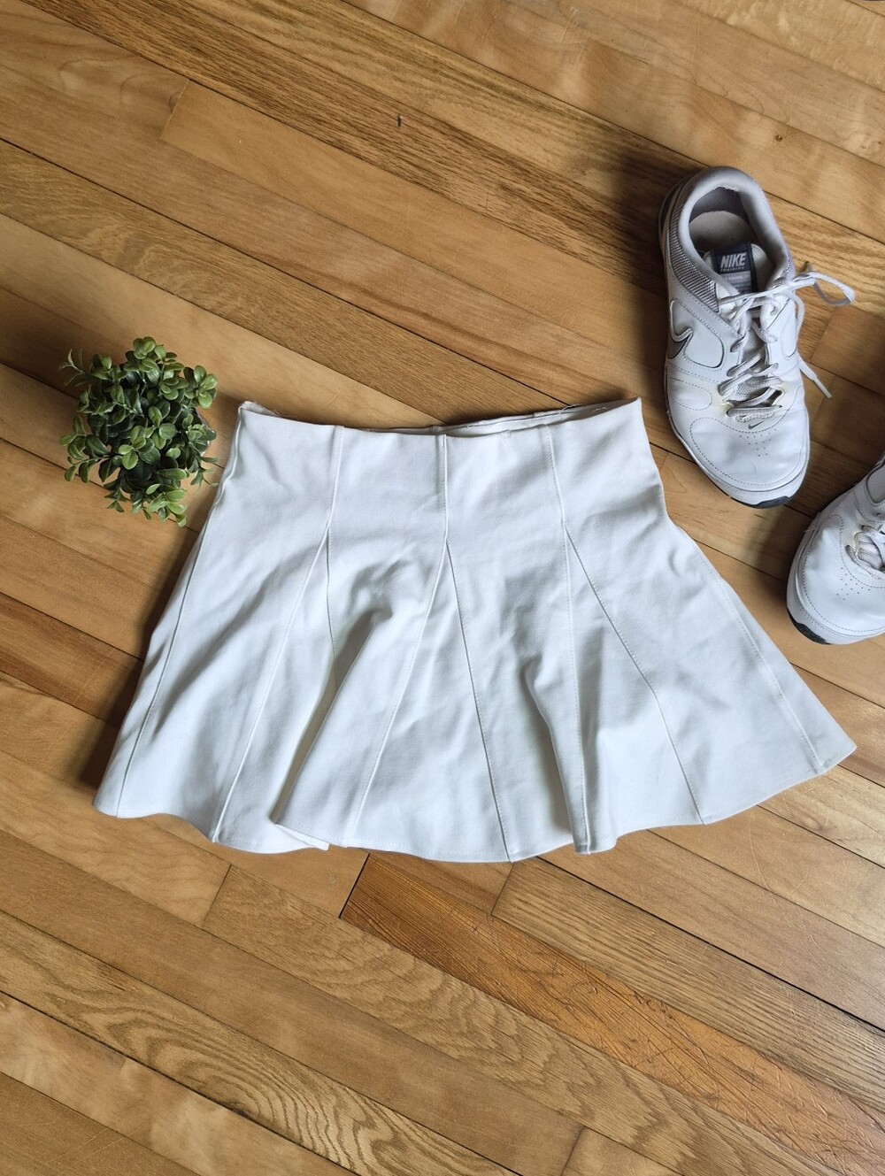 French Kiss White Flared Skater Skort
